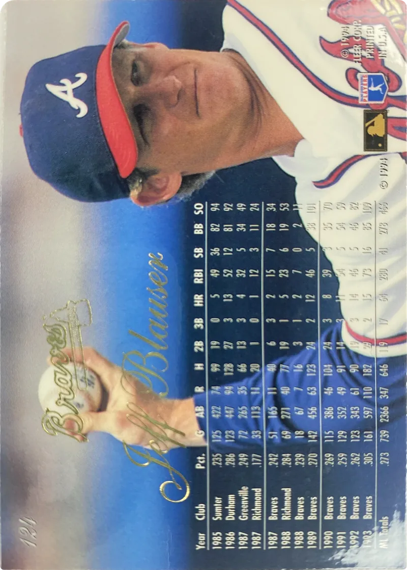 Jeff Blauser #124, back