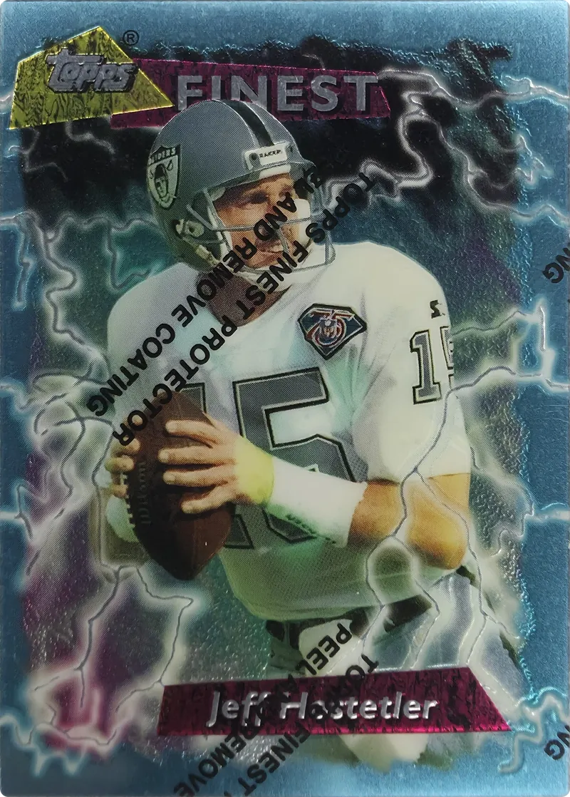 1995 Topps Finest Jeff Hostetler #24, front