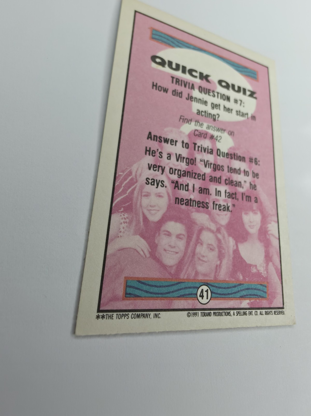 1991 Topps Beverly Hills 90210 Jennie Garth #41 photo 6