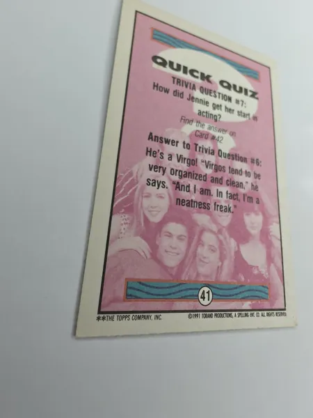 1991 Topps Beverly Hills 90210 Jennie Garth #41 photo 6