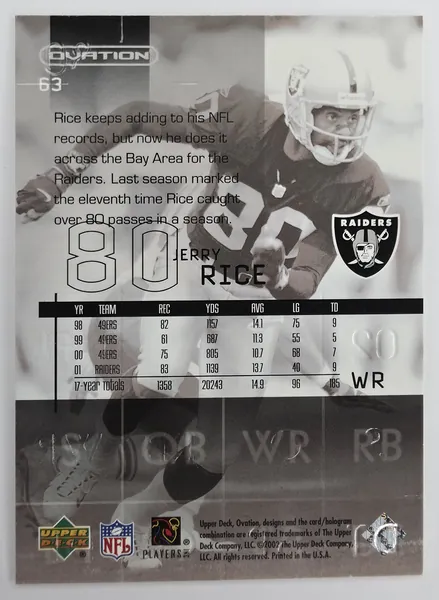 Jerry Rice back