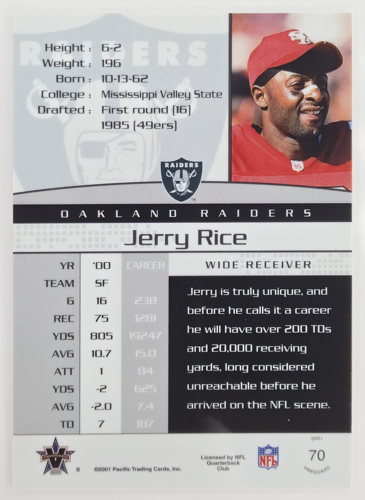 Jerry Rice back