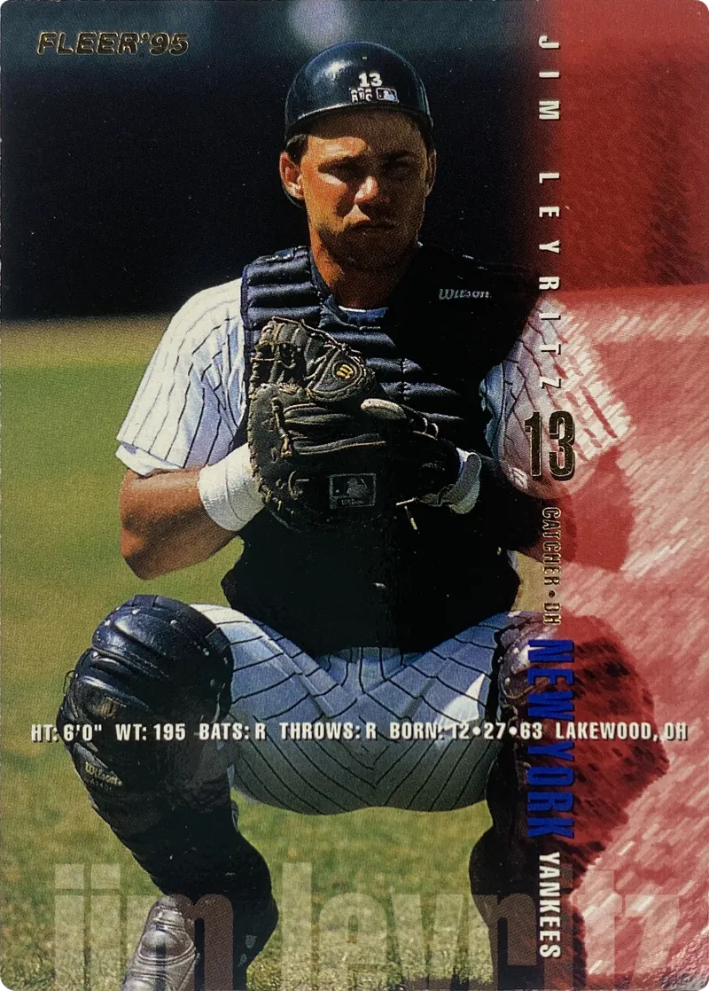 1995 Fleer Jim Leyritz #75 New York Yankees front