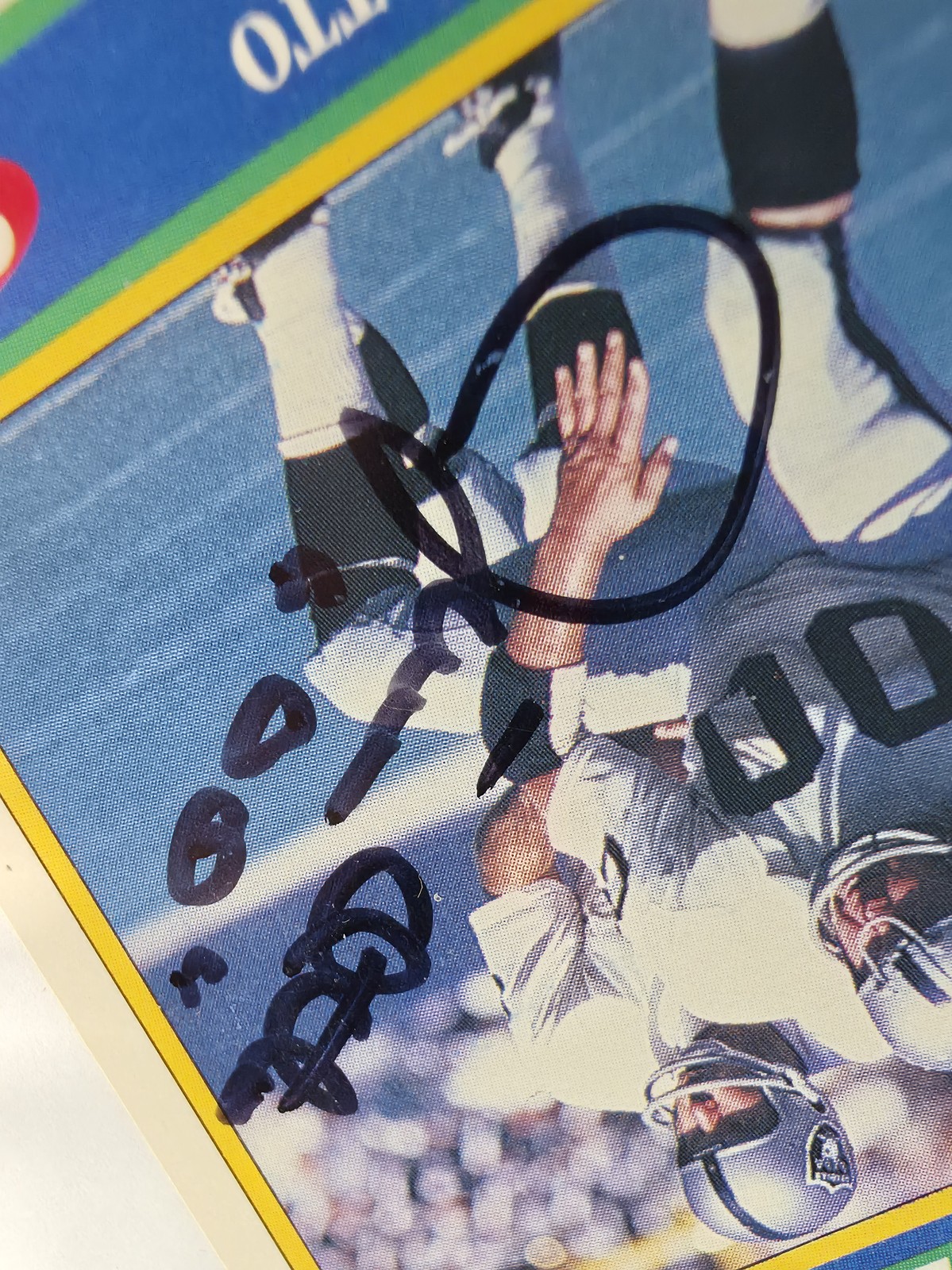 Jim Otto Signed #108 signature close-up