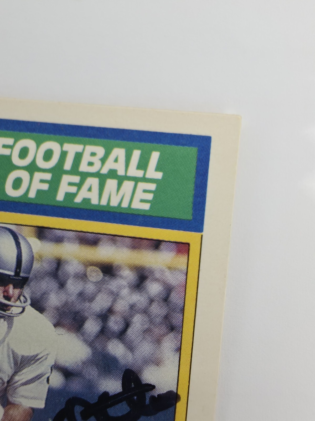 Jim Otto Signed #108 front corner, top right