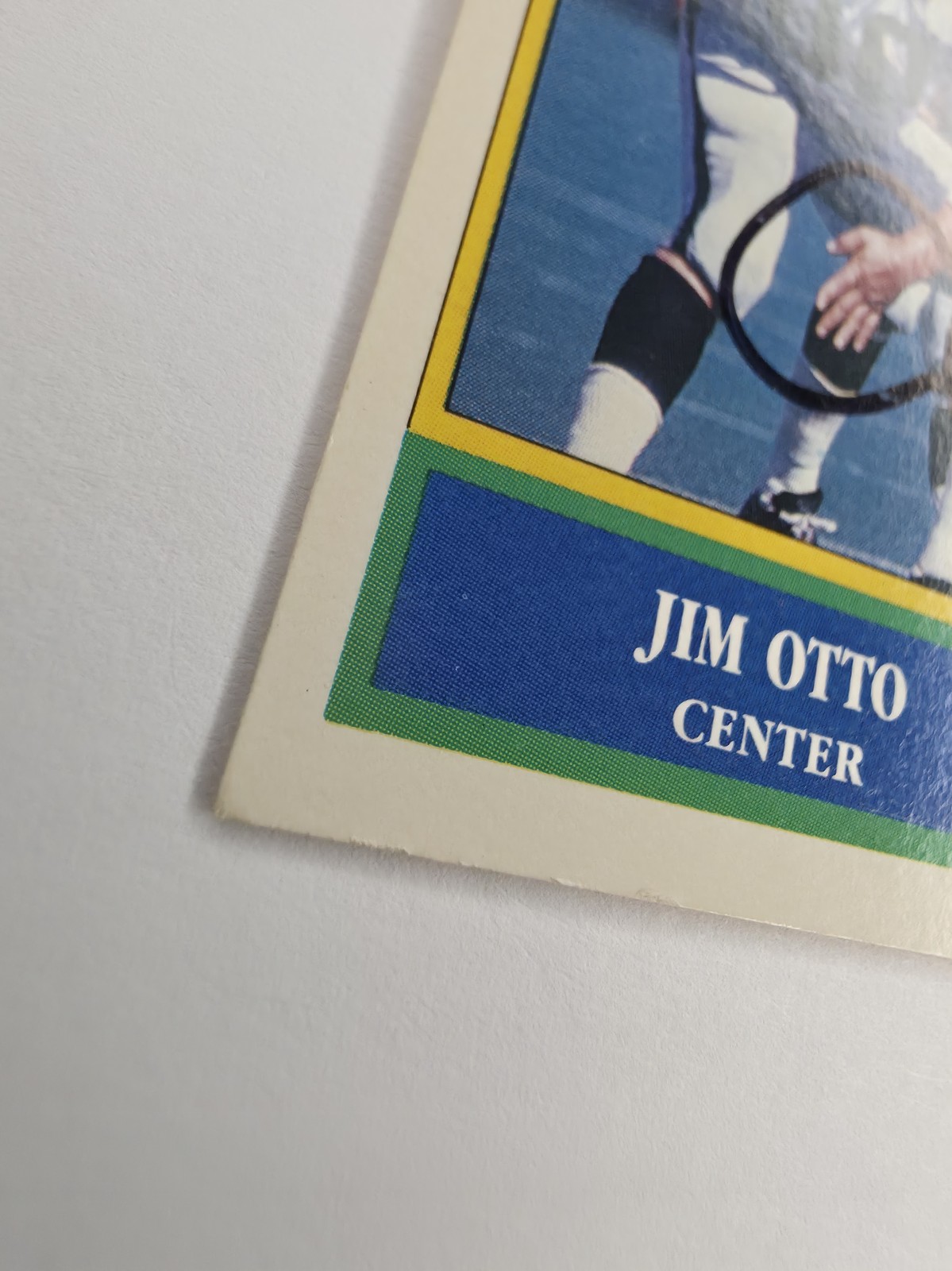 Jim Otto Signed #108 front corner, bottom left