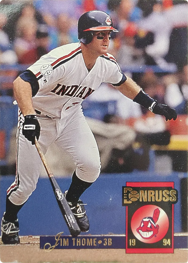 1994 Donruss Jim Thome #523 Cleveland Indians Hall of Famer, front