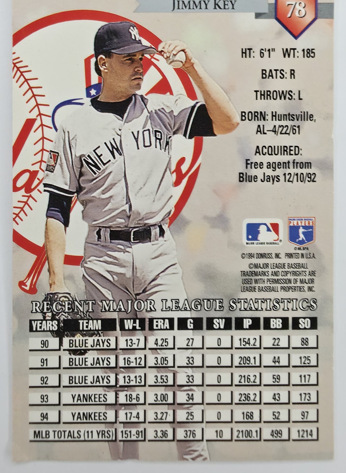 Jimmy Key back