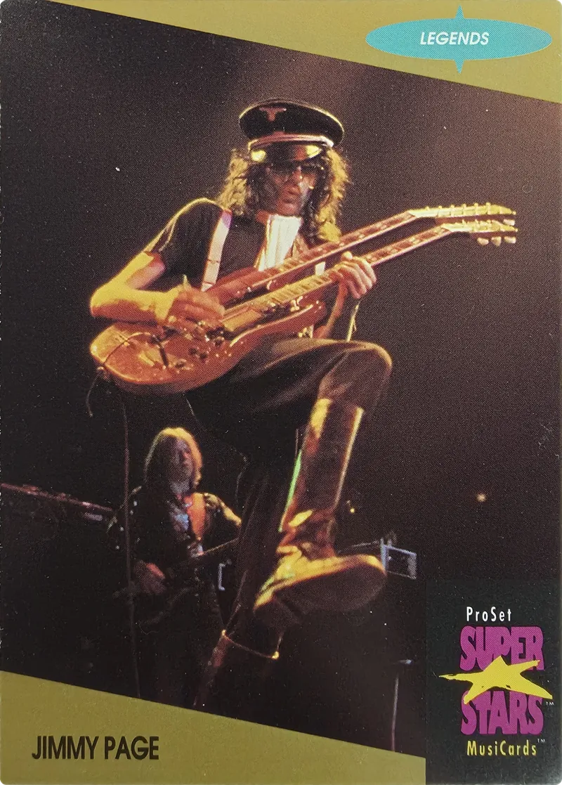 1991 Pro Set SuperStars MusiCards Jimmy Page #18b Legends Logo Lower Right