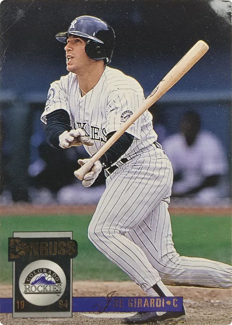 1994 Donruss Joe Girardi #165 Colorado Rockies, front