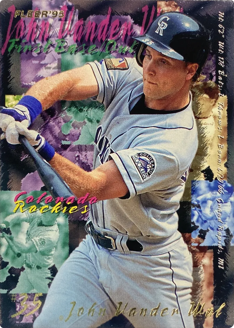 1995 Fleer John Vander Wal #528 Colorado Rockies front