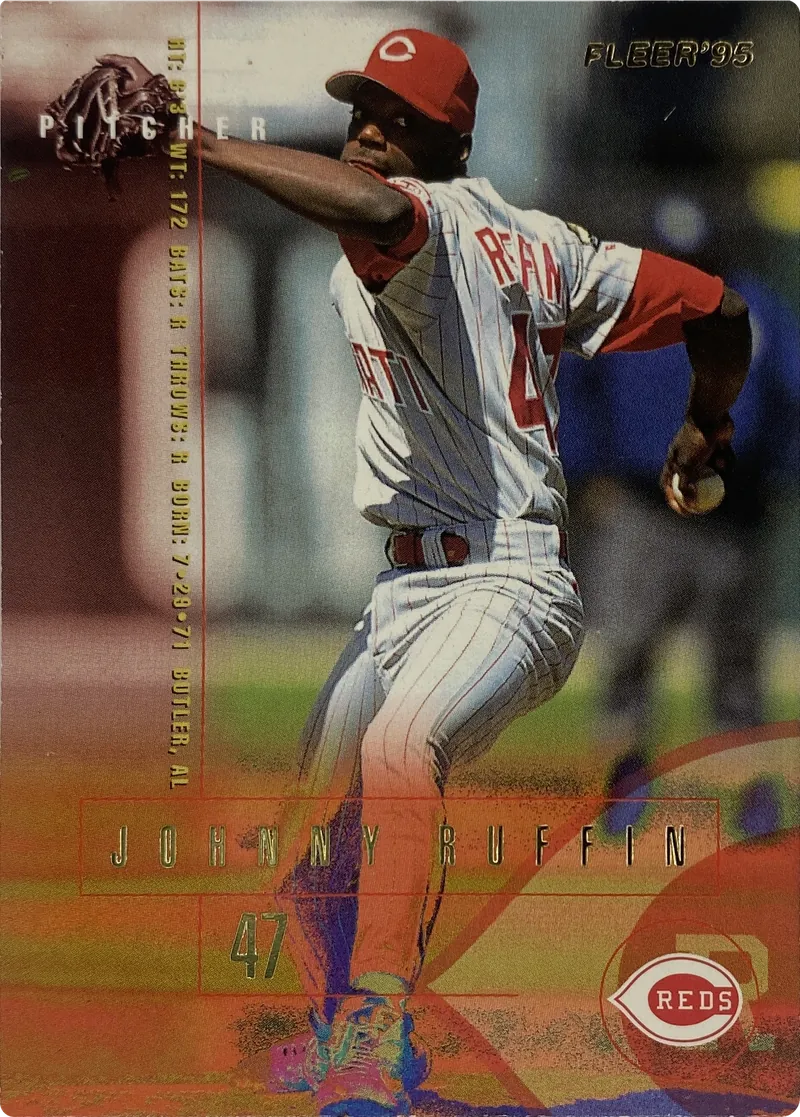 1995 Fleer Johnny Ruffin #445 Cincinnati Reds front