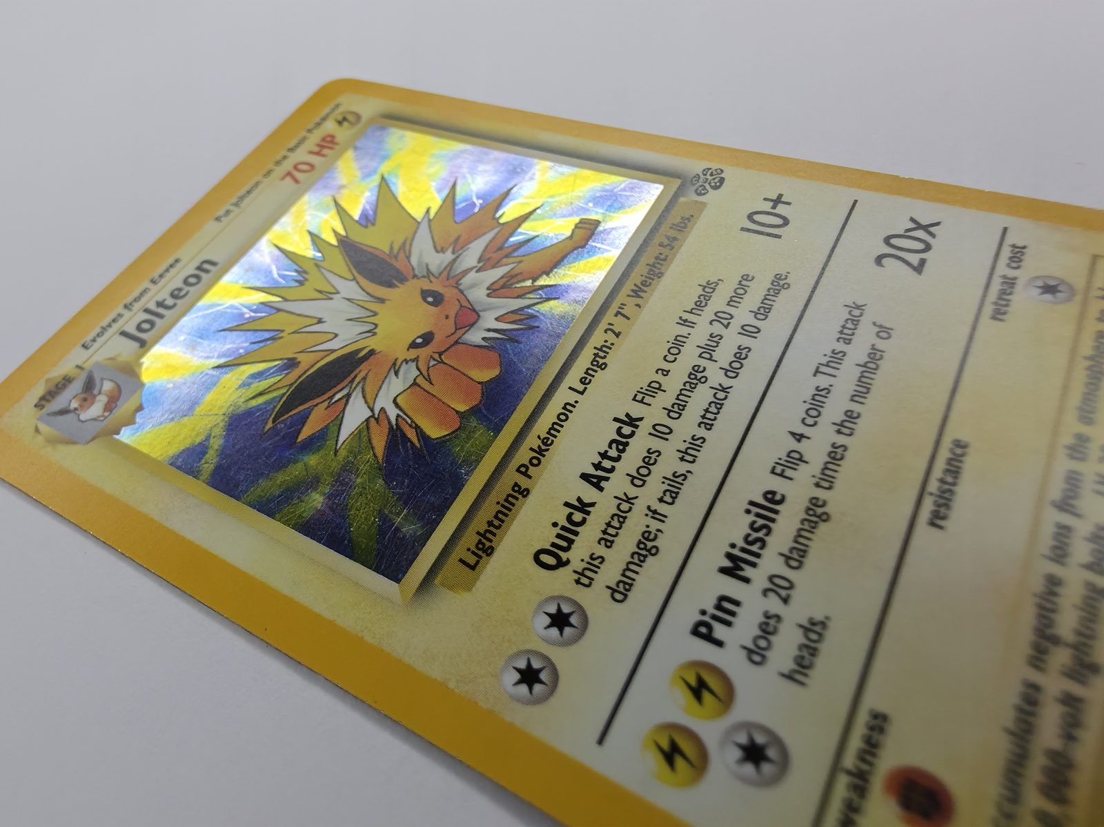 Jolteon holo angle close-up