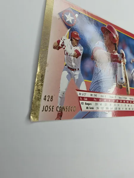 1994 Fleer Ultra Jose Canseco #428 Texas Rangers photo 4
