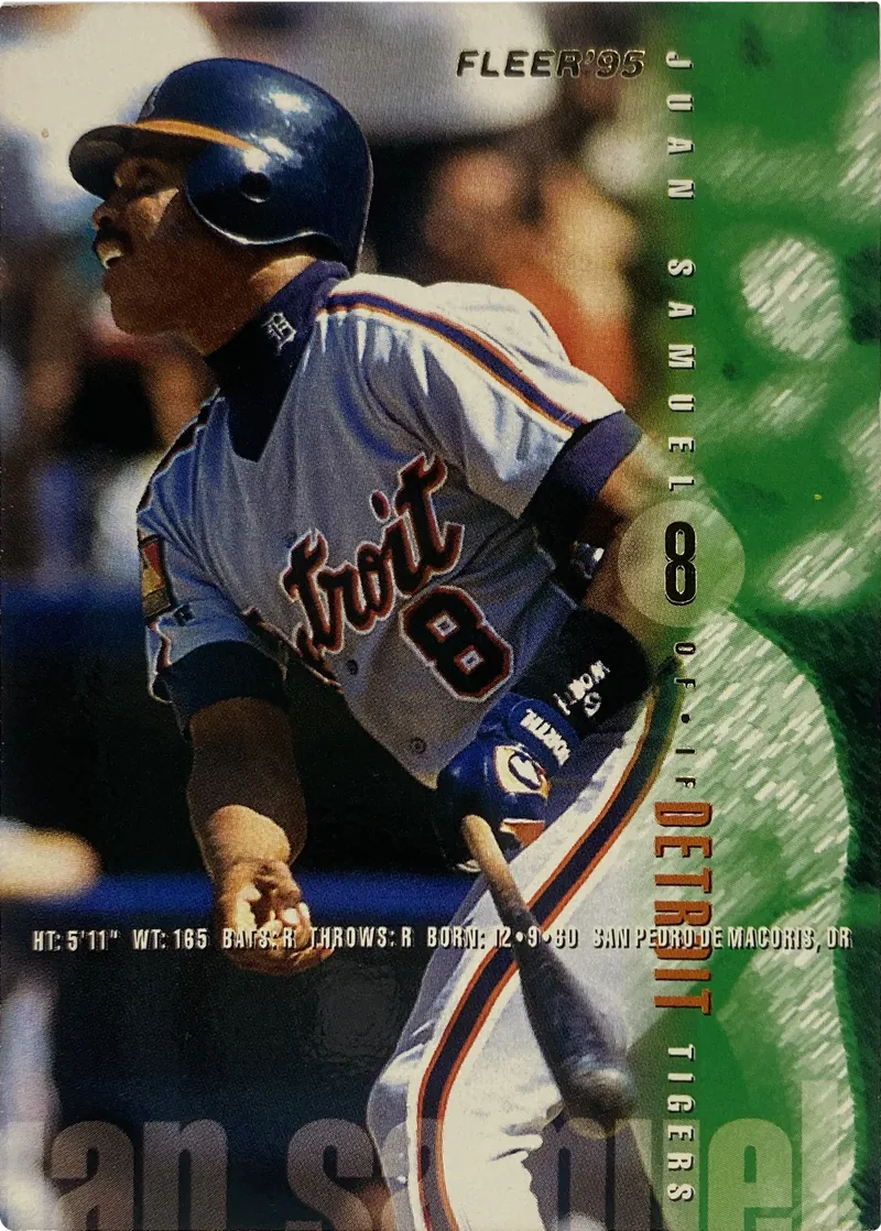 1995 Fleer Juan Samuel #60 Detroit Tigers front