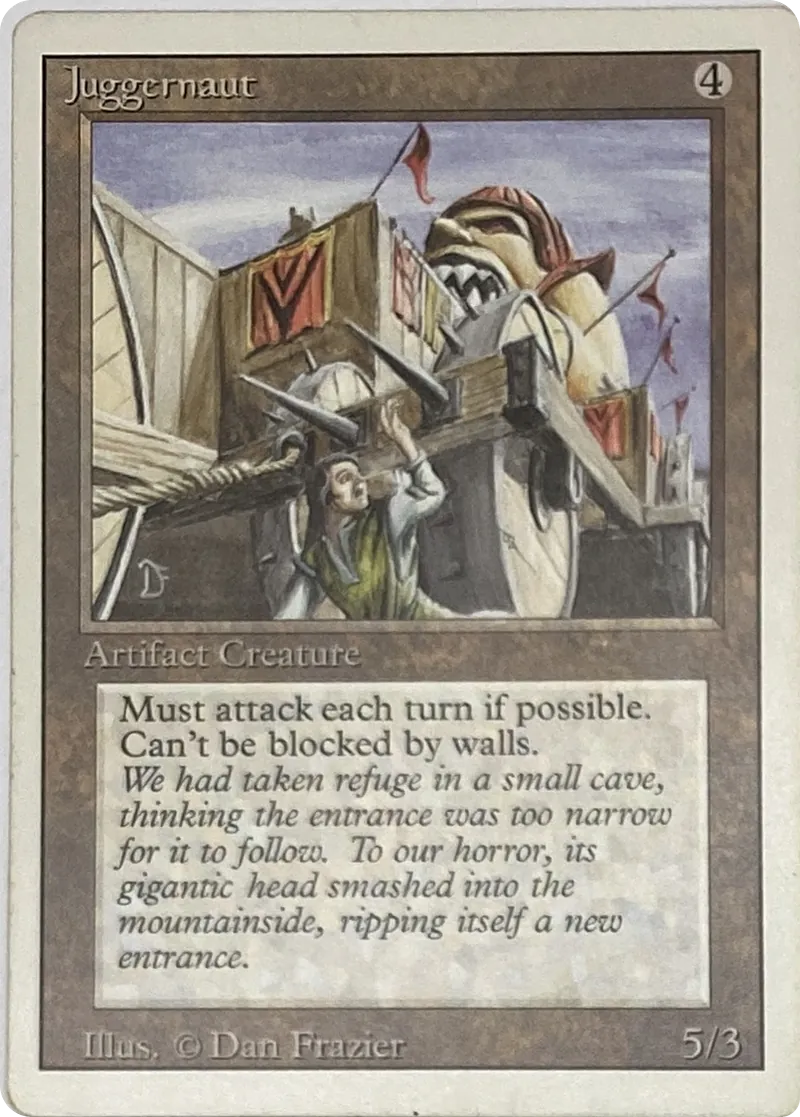 1994 Magic: The Gathering Revised Edition Juggernaut Uncommon front