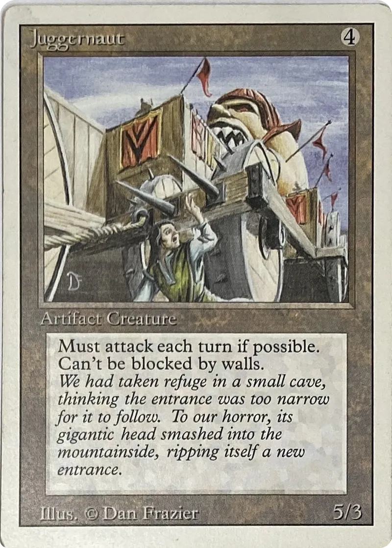 1994 Magic: The Gathering Revised Edition Juggernaut Uncommon front