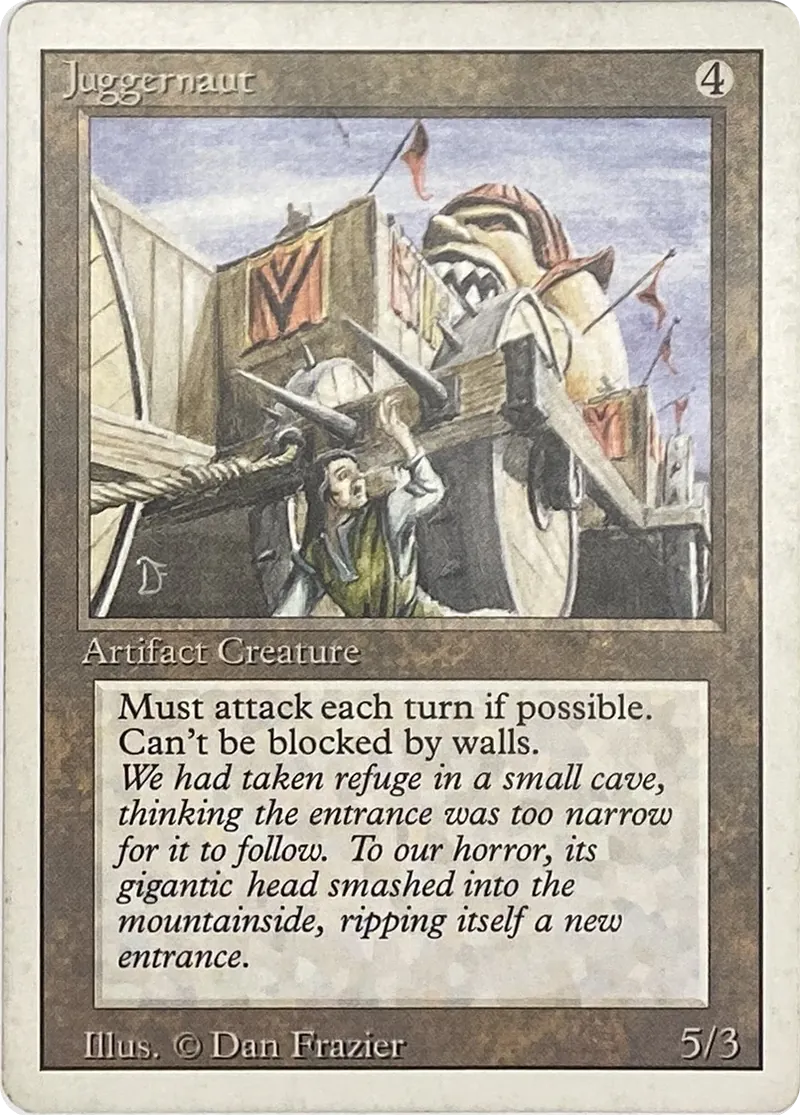 1994 Magic: The Gathering Revised Edition Juggernaut Uncommon front