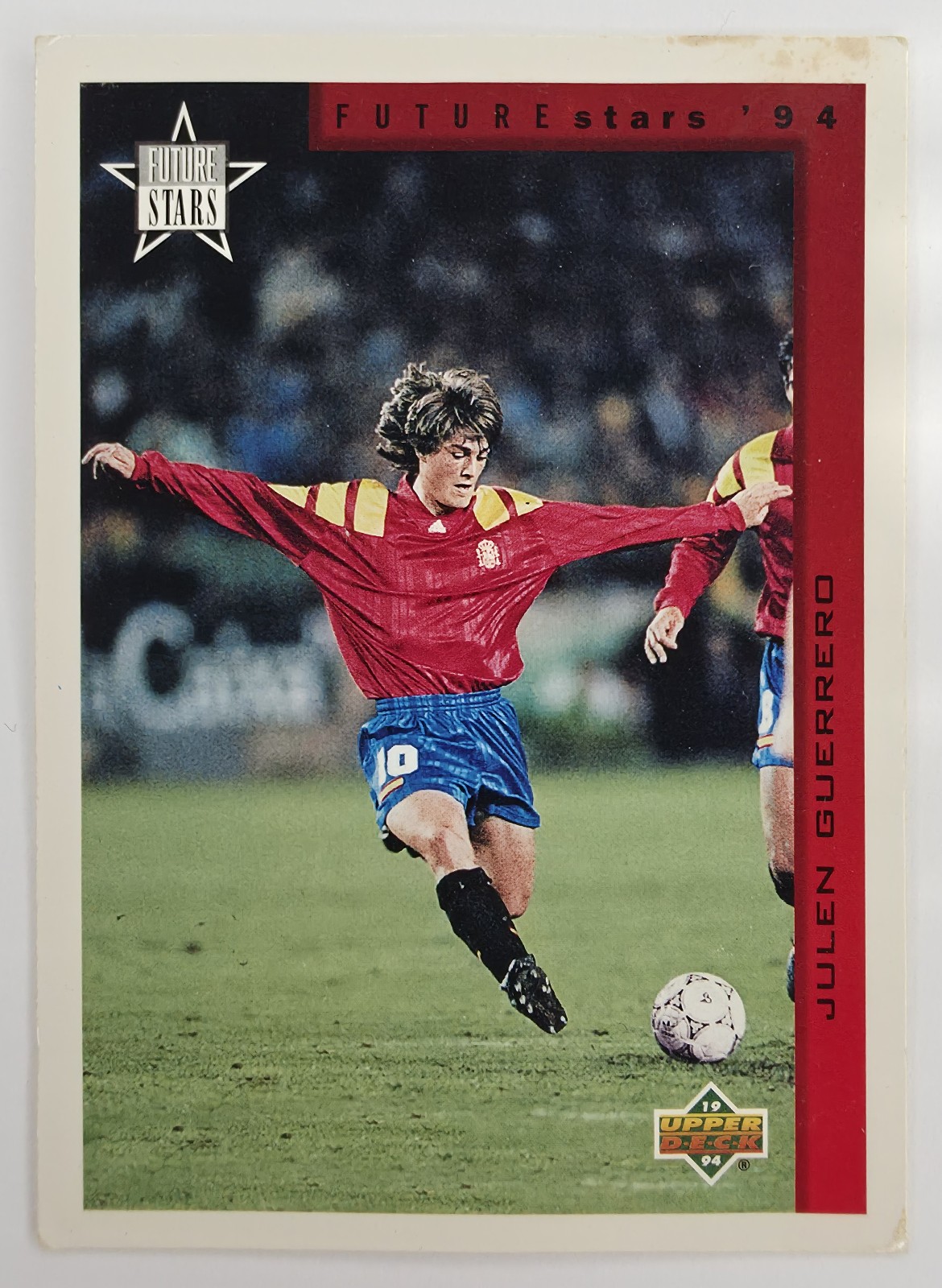1994 Upper Deck World Cup English/Spanish Julen Guerrero #291 Spain Future Stars front