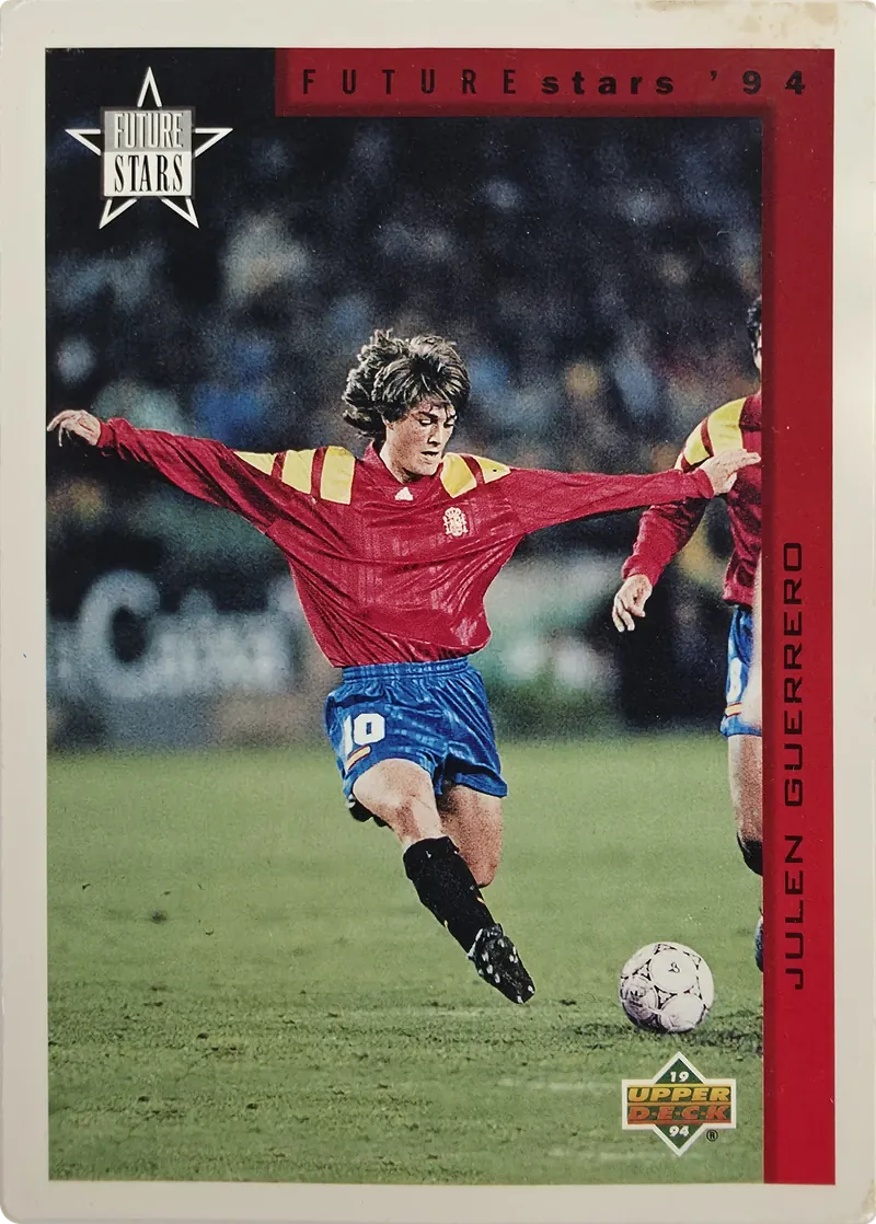1994 Upper Deck World Cup English/Spanish Julen Guerrero #291 Spain Future Stars front