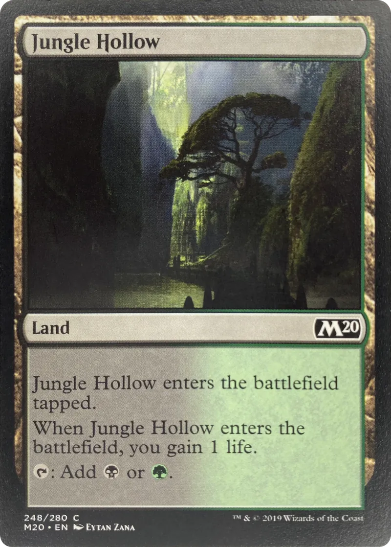 2019 Magic: The Gathering Core Set 2020 Jungle Hollow #248/280 Common front