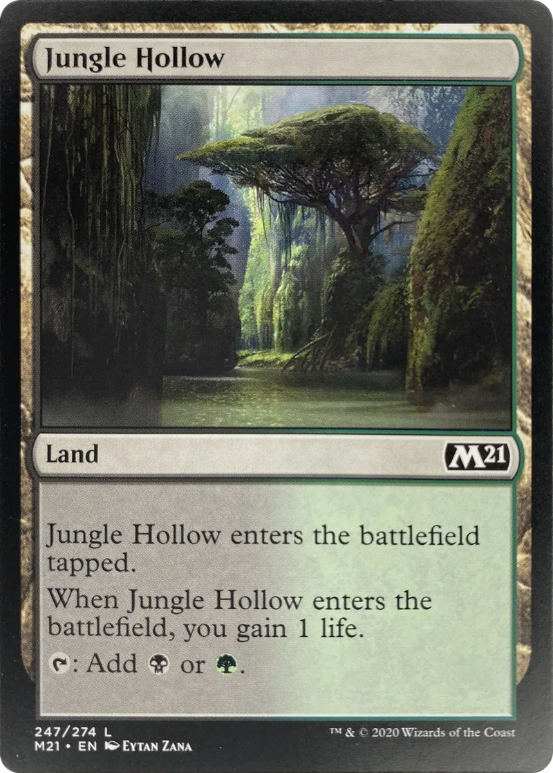 2020 Magic: The Gathering Core Set 2021 Jungle Hollow #247/274 Land front