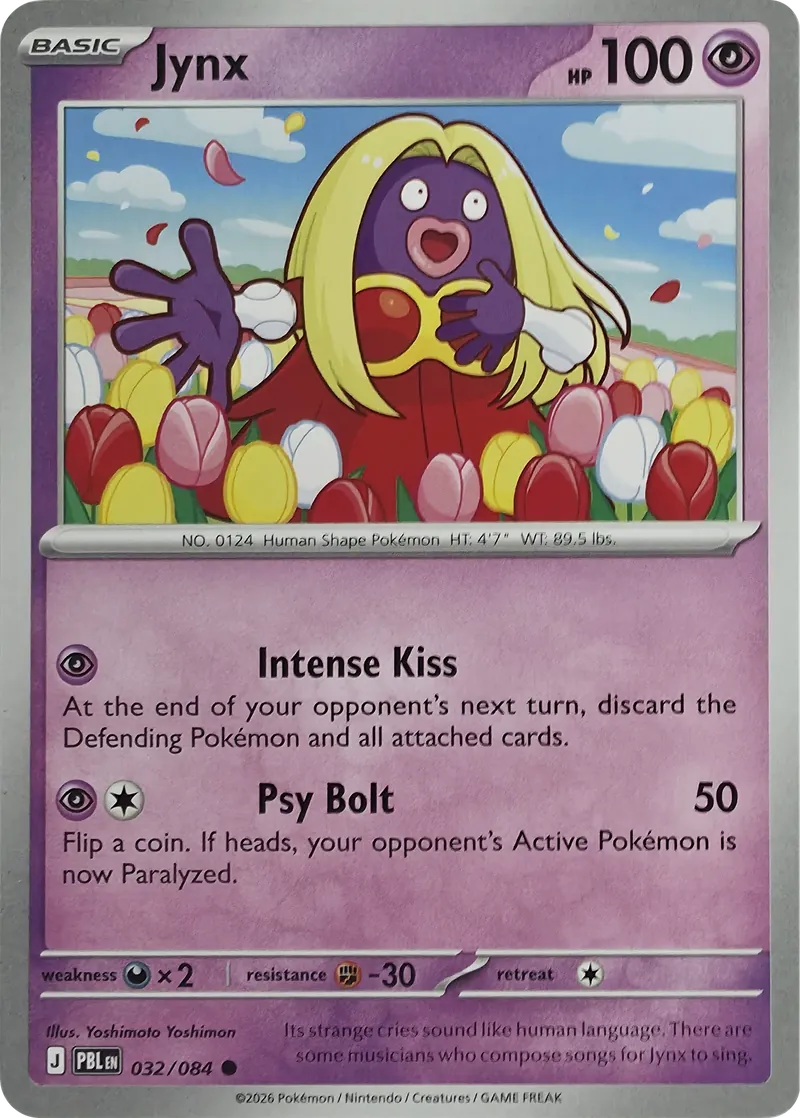 2026 Pokemon Pitch Black Jynx #032/084 Common front