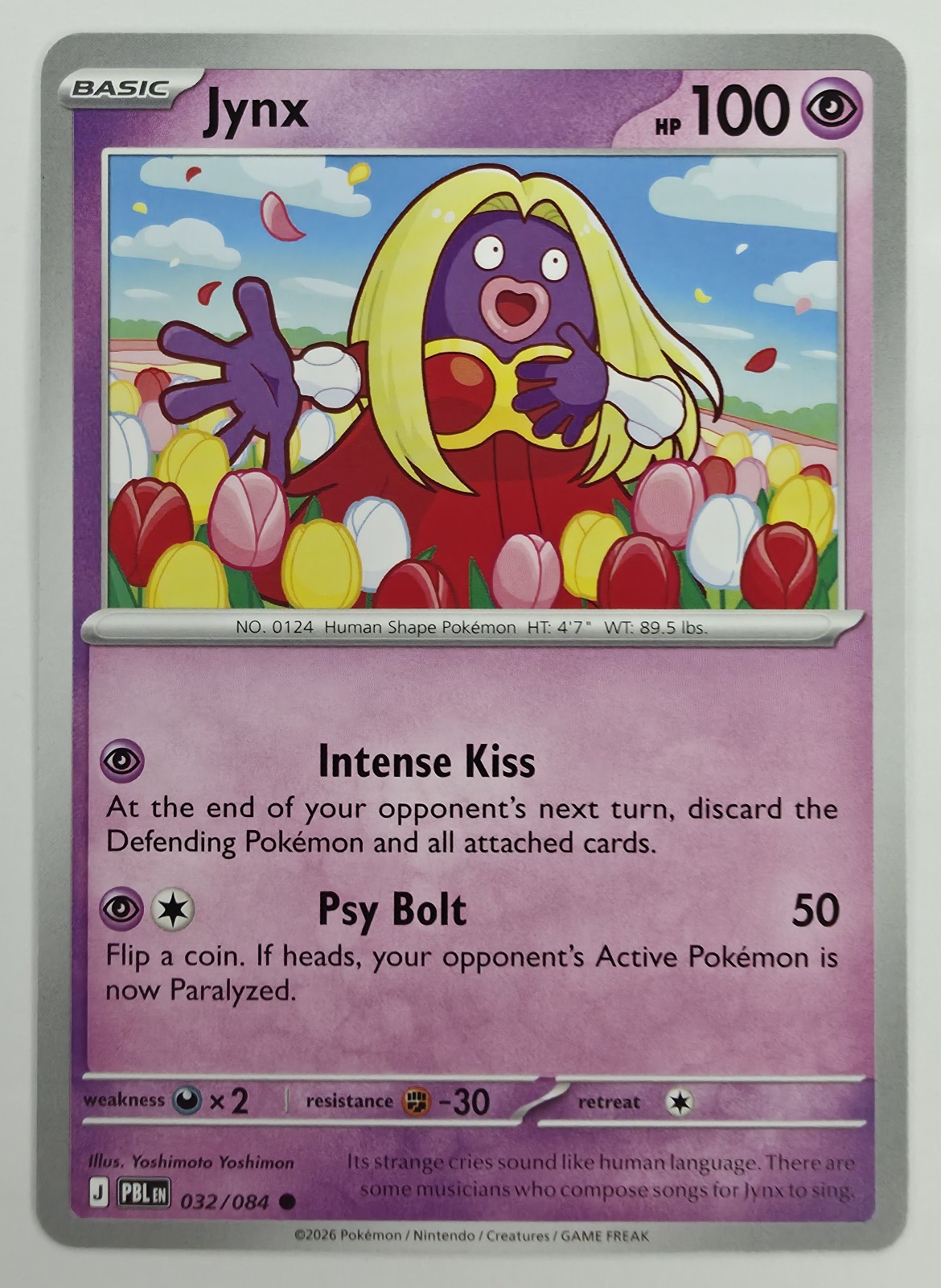 2026 Pokemon Pitch Black Jynx #032/084 Common front