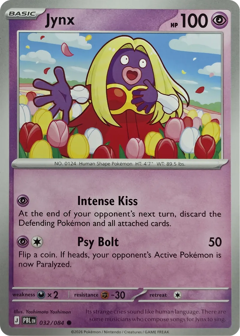 2026 Pokemon Pitch Black Jynx #032/084 Common front