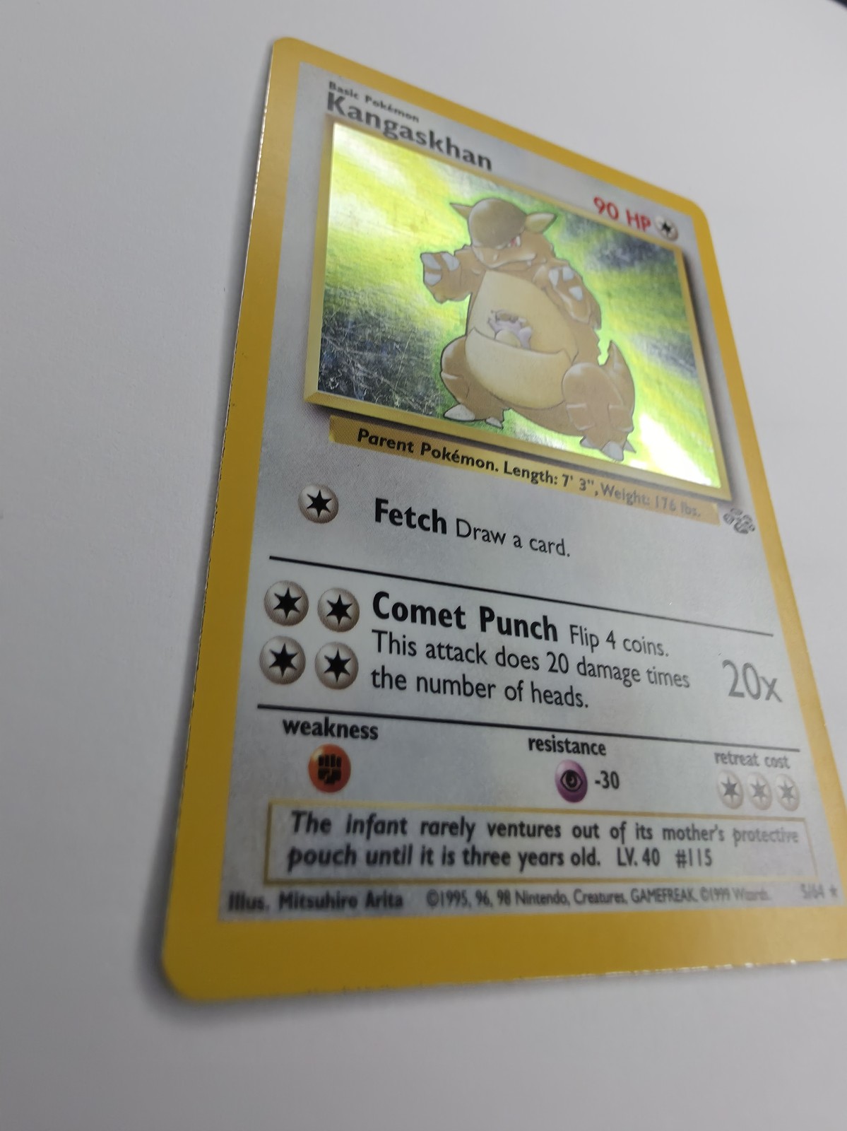 1999 Pokemon Jungle Kangaskhan #5/64 Unlimited Holo Rare photo 3