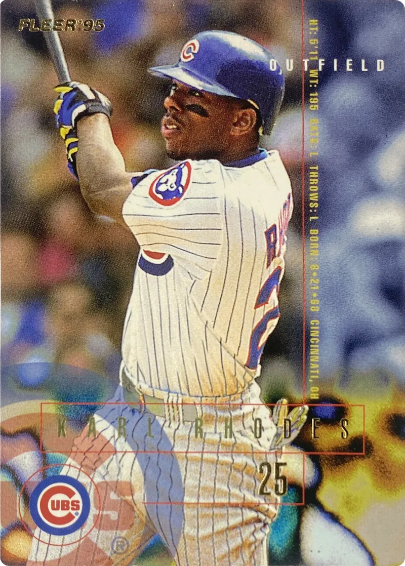1995 Fleer Karl Rhodes #422 Chicago Cubs front