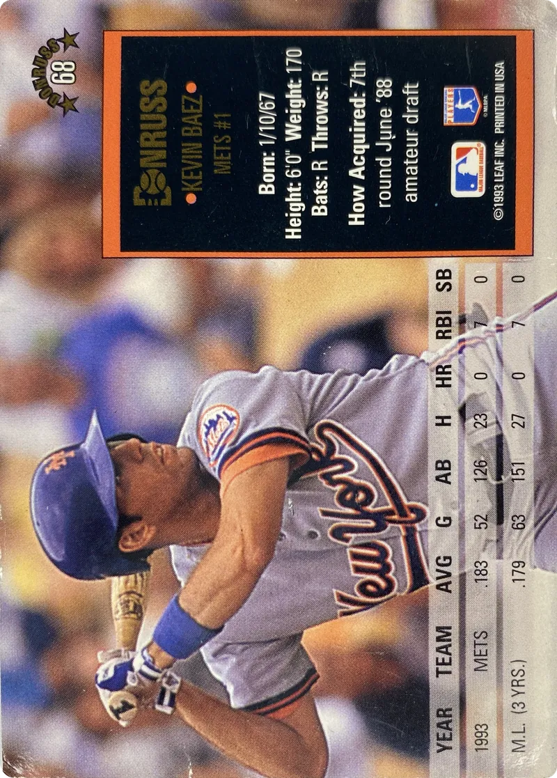 Kevin Baez #89, back