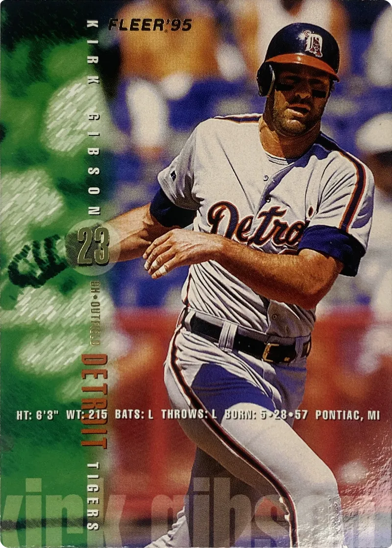 1995 Fleer Kirk Gibson #53 Detroit Tigers front