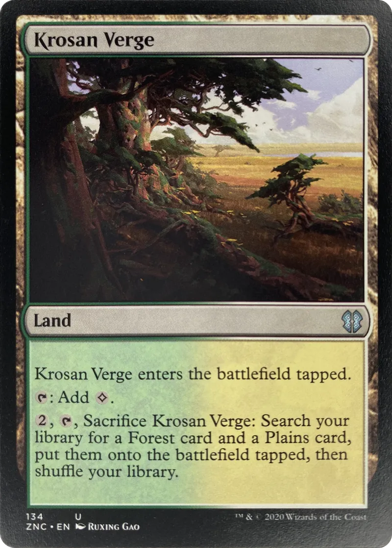 2020 Magic: The Gathering Commander: Zendikar Rising Krosan Verge #134 Uncommon front