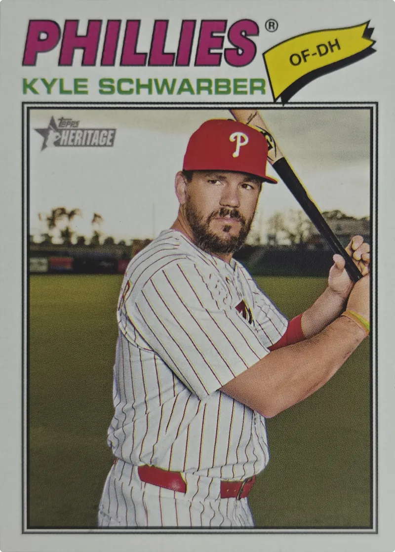 2026 Topps Heritage Kyle Schwarber #159 Philadelphia Phillies front