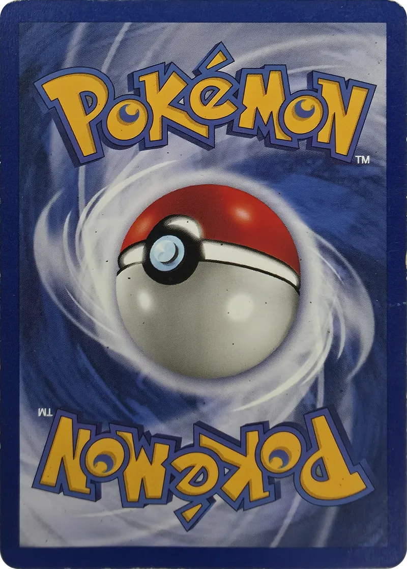 1999 Pokemon Base Set Lightning Energy #100/102 Unlimited, back