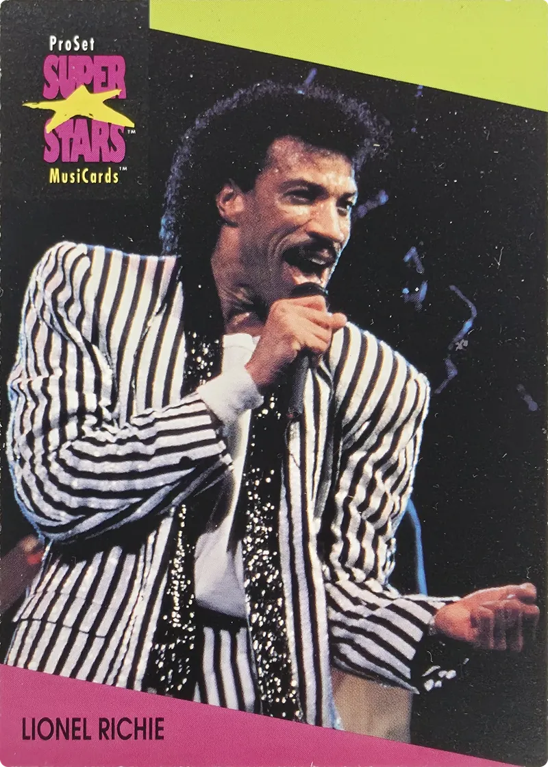 1991 Pro Set SuperStars MusiCards Lionel Richie #92 front