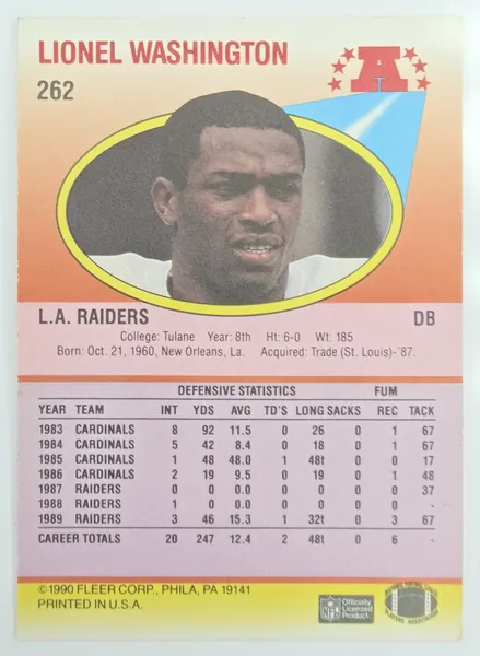 Lionel Washington back