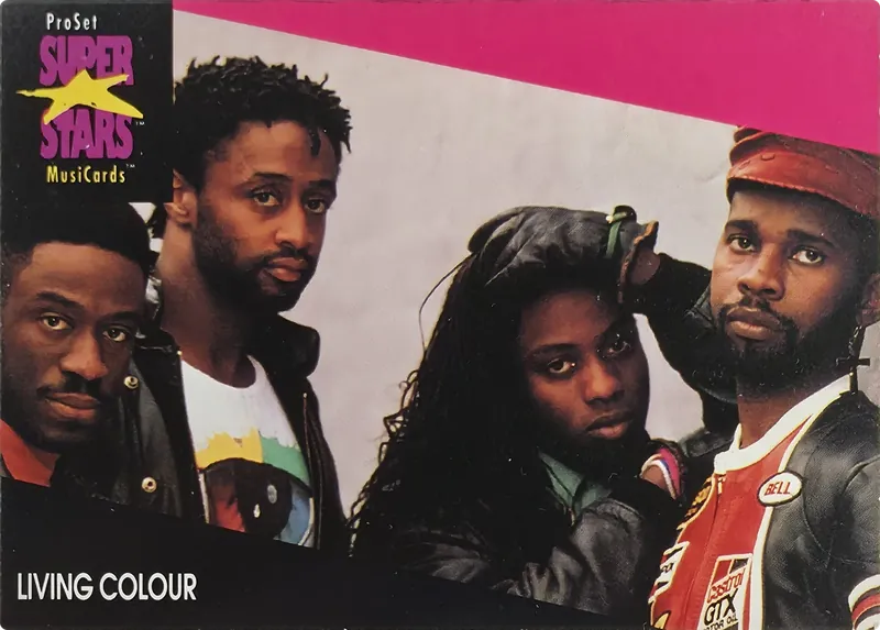 1991 Pro Set SuperStars MusiCards Living Colour #201 front