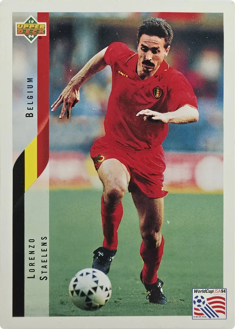 1994 Upper Deck World Cup English/Spanish Lorenzo Staelens #111 Belgium front