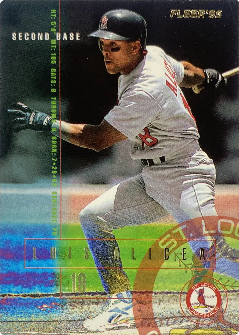 1995 Fleer Luis Alicea #493 St. Louis Cardinals front