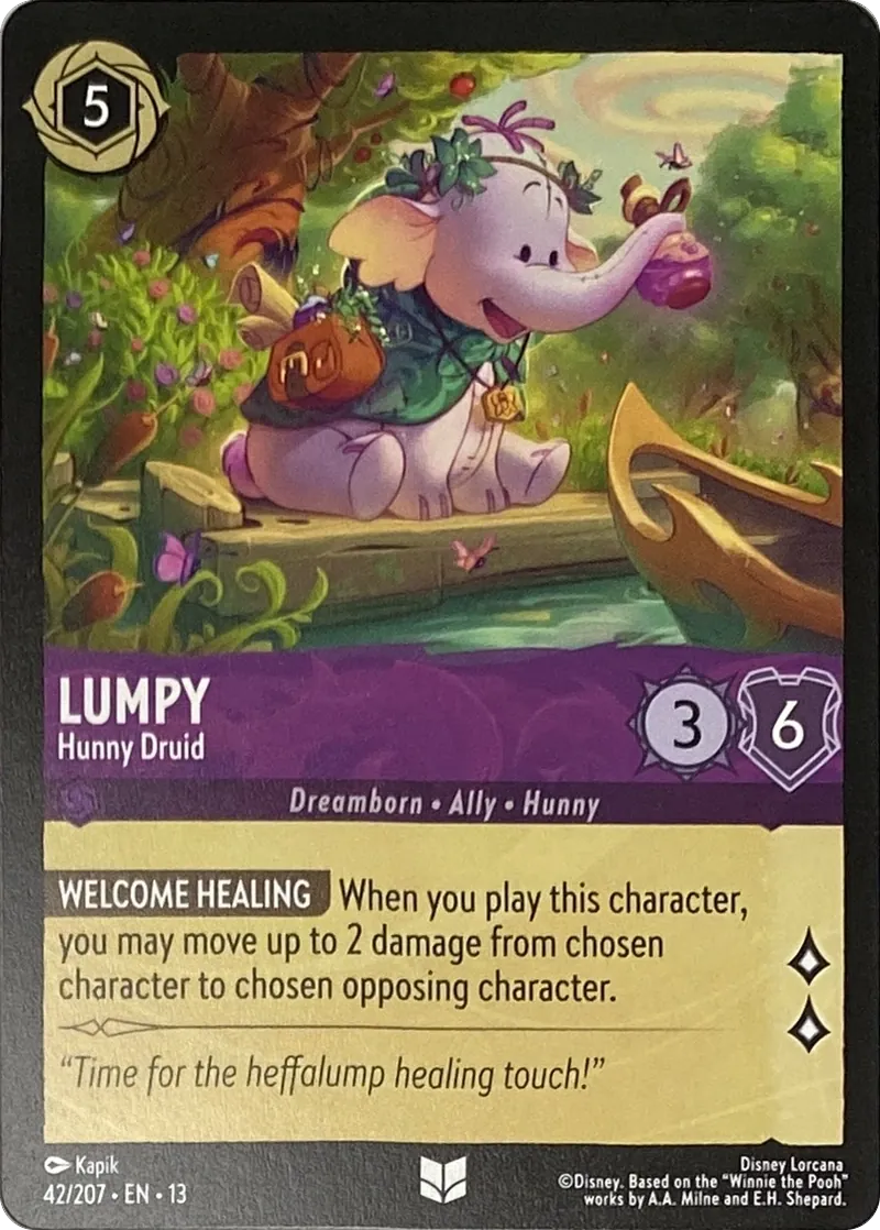2026 Disney Lorcana Attack of the Vine! Lumpy - Hunny Druid #42/207 Uncommon front