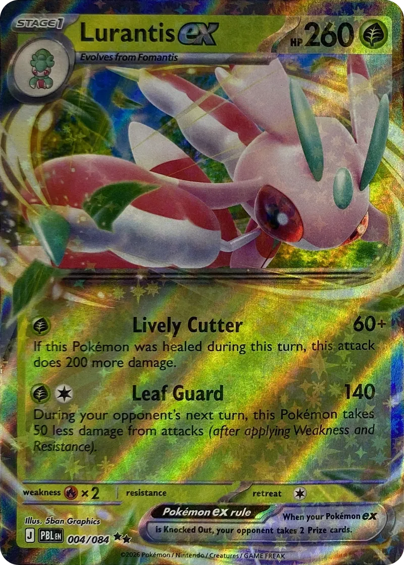 2026 Pokemon Pitch Black Lurantis ex #004/084 Double Rare front