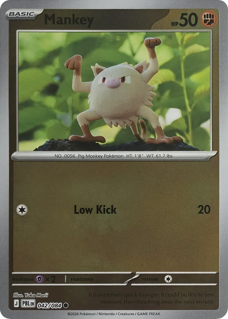 Mankey #042/084, front