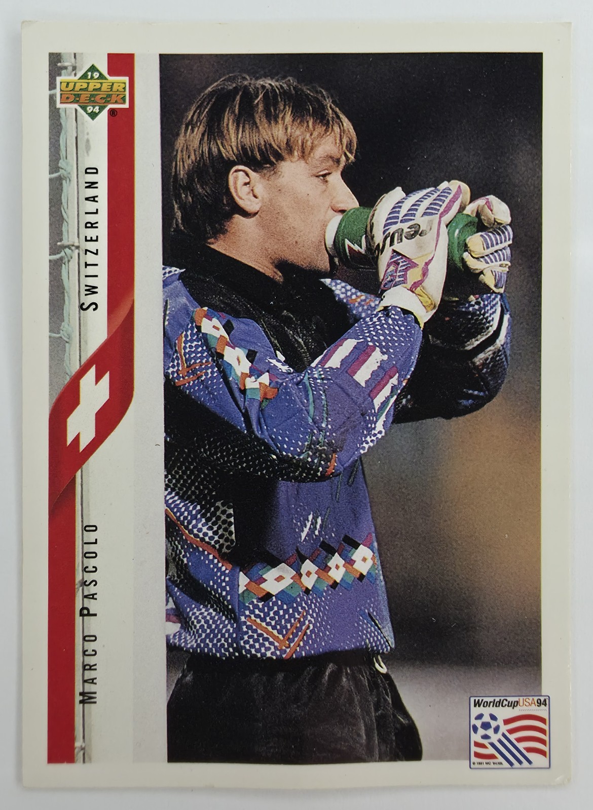 1994 Upper Deck World Cup English/Spanish Marco Pascolo #133 Switzerland front