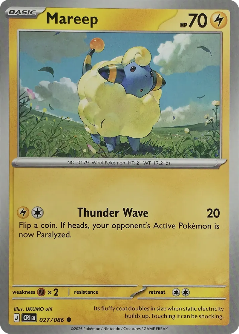 Mareep #027/086, front