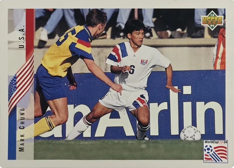 1994 Upper Deck World Cup English/Spanish Mark Chung #20 USA front