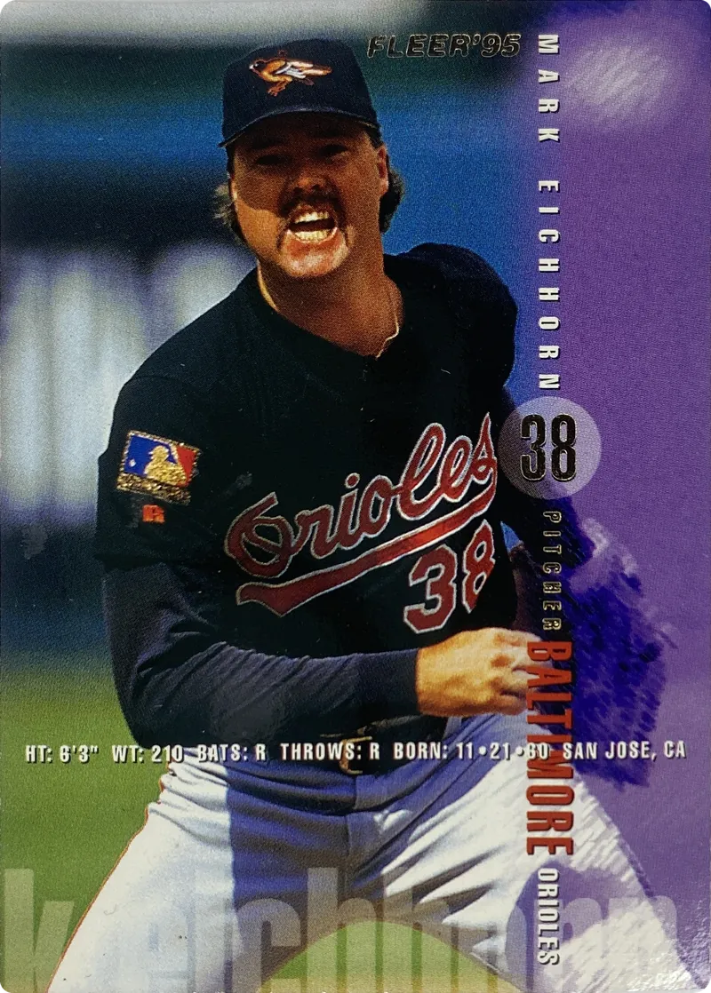 1995 Fleer Mark Eichhorn #5 Baltimore Orioles front