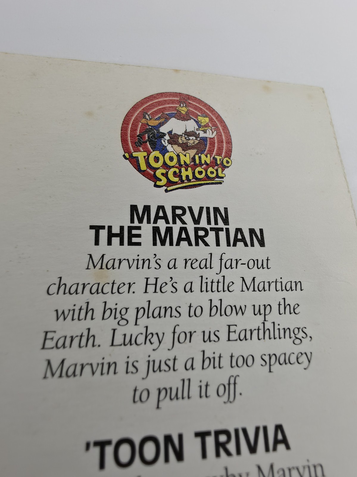 Marvin the Martian 'Toon In To School card photo 5