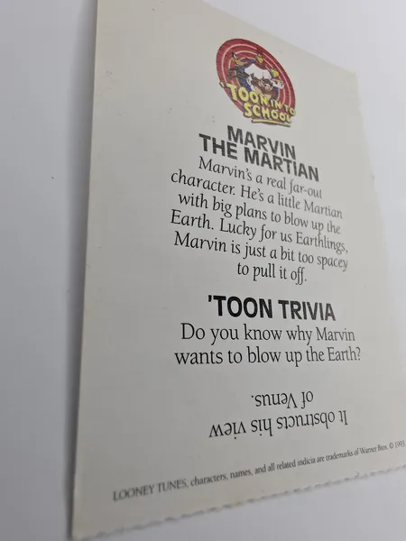 Marvin the Martian 'Toon In To School card photo 4